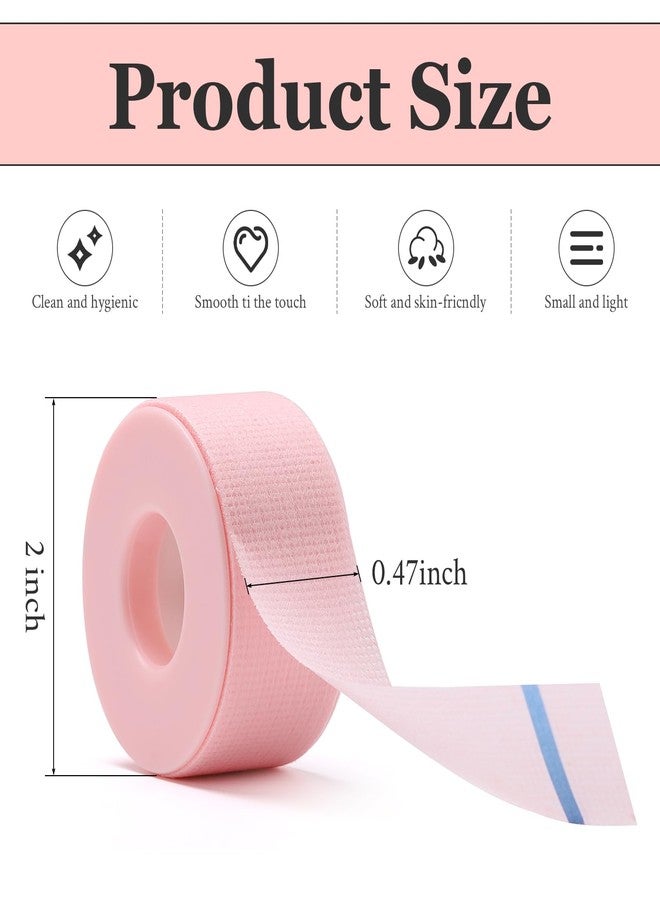Gemsanva 2Pcs Lash Tape for Eyelash Extensions,Breathable & Easy Tear Micropore Tape, Professional Eyelash Extension Supplies,1in x 4yd (Pink) - Image 3